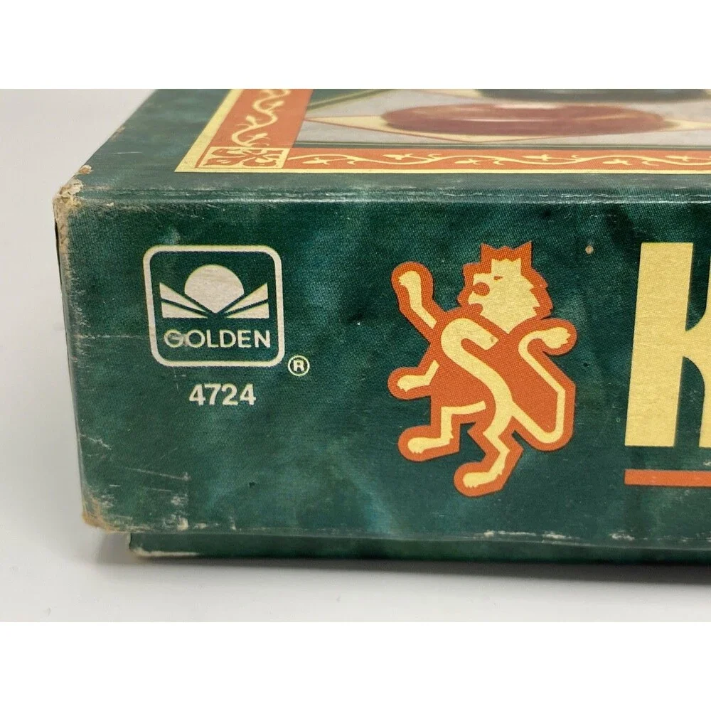 Vintage 1989 King's Court Supercheckers Board Game Golden/Western Complete!